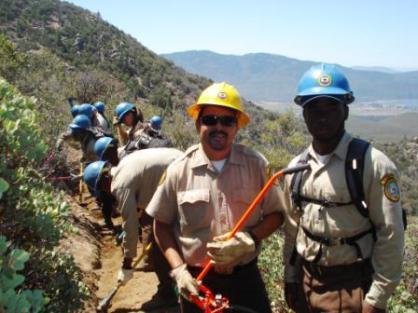 Jose Murillo and Aaron Wilson and the California Conservation Corp from San Bernardino California.