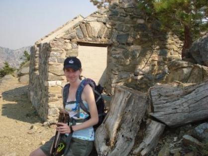 Katie at the Summit Shelter