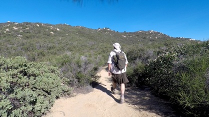 AJ hiking away in kilt
